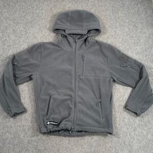 Baerskin Tactical Steel Gray Full Zip-Up Fleece Hoodie Jacket Men's Size XL